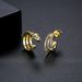 Women's Jewelry Gold Earrings Ins Copper Micro Inlaid Zircon Earrings Exquisite Small Design Niche Earrings_ipsvogv.com