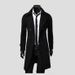 Men's autumn and winter long double-breasted trench coat men's woolen coat slim tweed coat men_ipsvogv.com