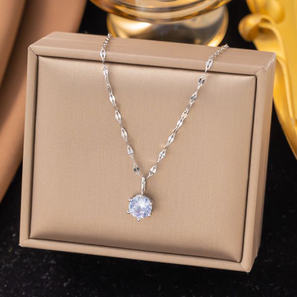 Star Light Six Claw Single Diamond Necklace For Women In 2024, Fashionable And Simple Style, Niche Design, High-end_ipsvogv.com