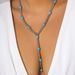 Jewelry Ethnic Style Turquoise Bead Collarbone Niche Long Tassel Necklace_ipsvogv.com