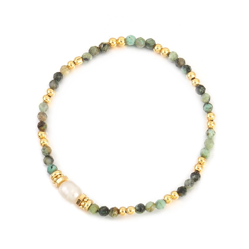 Women's Jewelry French Retro Niche Design Colorful Natural Stone Rice Beads Beaded Necklace Bohemian Style Fashion Clavicle Chain_ipsvogv.com