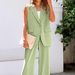 Women's Clothing vest suit with solid colours_ipsvogv.com