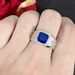 Emerald Cut Green Tsavorite Plated Men's Fashion Personality Diamond Wedding Ring_ipsvogv.com