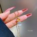 【 Titanium Steel 】 Micro Inlaid Real Gold Full Diamond Cat Eye Necklace, Women's New Clavicle Chain, Light Luxury,_ipsvogv.com