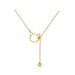 【 Full body titanium steel 】 Cat tassel minimalist gold necklace in the stove, female ins mesh red collarbone chain_ipsvogv.com