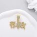 Full Diamond Letter Necklace Oval PLUG Trendy Brand Versatile Hip Hop Men's Pendant_ipsvogv.com