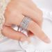 Cao Shi's New Five Row Shiny Atmospheric Women's Ring, Fashionable Proposal And Engagement Jewelry, Oversized Gift Ring_ipsvogv.com