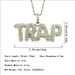 Hip Hop TRAP Music Style Personalized Diamond Set Letter Men's Necklace Accessories Pendant Jewelry_ipsvogv.com