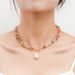 Pearl Pendant Boho Colorful Turquoise Beaded Chunky Statement Necklace Jewellery For Women Mothers Day Gift_ipsvogv.com