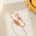 Lucky Four Leaf Grass White Fritillaria Light Luxury Titanium Steel Bracelet With Colorless Valentine's Day Gift For_ipsvogv.com