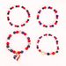 Patriotic Heart Flag Beaded Bracelet Set - Natural Stone Beads, Handcrafted Unisex Jewelry For Men And Women, Perfect For Independence Day Gifts_ipsvogv.com