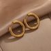 E, Stainless Titanium Steel, Exaggerated Instagram Style, Thick Line, Vacuum, Circular, Large Circle, E,_ipsvogv.com