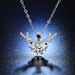Kwai Online Red Broadcast Silver Necklace Imitate D Color Moissanite Heart shaped Four leaf Grass Female Pendant_ipsvogv.com