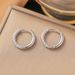Ins Fashion Starry Titanium Round Women's Buckle Simple Style Stainless Steel Earrings Ear Accessories For Women_ipsvogv.com