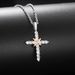 Unisex hot selling full zircon cross pendant necklace for women color separated electroplating new jewelry_ipsvogv.com