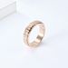 Jewelry gender neutral style rotatable lattice titanium steel ring ring cold niche male and female index finger accessories_ipsvogv.com