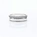 Women's Jewelry Signature Logo Ring With Pavé Stones And Beaded Detailing - Elegant Silver-Toned Statement Piece For Women_ipsvogv.com