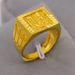 Vietnamese Sand Gold Plated Trendy Men's Live Ring 999 Color Long Lasting Jewelry_ipsvogv.com