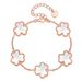 Women's Jewelry Ferris Wheel Original S925 Sterling Silver Jewelry Five Flower Clover Bracelet All Match High Grade Red Agate_ipsvogv.com