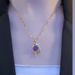 Internet Celebrities Fall In Love At First Sight With Purple Micro Inlaid Zircon Titanium Steel Necklace, Women's_ipsvogv.com