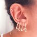 Gold Plated 26 Letter Zircon Earrings High End Niche Earrings Exquisite Ear Clips Temperament Earrings_ipsvogv.com