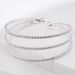 Women's Jewelry 3 Row Elastic Steel Wire Rhinestone Open Bracelet Simple Multi Layer Claw Chain Light Luxury Female Jewelry_ipsvogv.com