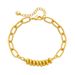 Color preserving Metal Abacus Bead Bracelet Handmade K Gold Plated O shaped Chain Light Luxury Style Bracelet_ipsvogv.com