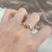 Internet Celebrity's Best-selling 585 Genuine Gold Plated Ring, Women's Micro Inlaid Zircon Flower Bud Shaped Trendy_ipsvogv.com