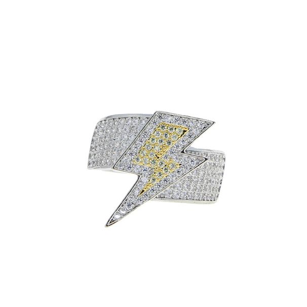 Men's Hiphop Geometric Ring With Diamond Accents, Silver Tone, Sizes 8-10 Ring Style Hip Hop Street Trend Men's Jewelry_ipsvogv.com