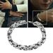 Yamaler Men Bracelet Exquisite Not Fade Buckle Closure Titanium Steel Men Wristband Bracelet Jewelry Daily Wear_ipsvogv.com