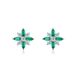S925 Silver Cultivated Emerald Earrings For Women Four Leaf Clover Fresh And Fashionable Earrings Holiday Gift_ipsvogv.com