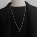 Double Circular Necklace For Women, Versatile Minimalist Ring Pendant, Titanium Steel Color Resistant And Personalized_ipsvogv.com