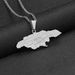 stainless steel Jamaica map and city necklace couple style ethnic style titanium steel pendant accessories_ipsvogv.com