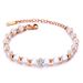 Stainless Steel Pearl Inlaid Zircon Round Ball Bracelet Ladies Jewellery Gifts For Women Mum_ipsvogv.com