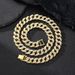 Explosive Necklace Cool Alloy Full Diamond 15mm Men's Cuban Chain Hip Hop Fashion Metal Necklace_ipsvogv.com