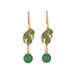 Chinese Style Classical Qipao, Hanfu Accessories, Ancient Gold-plated Cold Enamel Craftsmanship, Leaf Inlaid Jade Pulp_ipsvogv.com