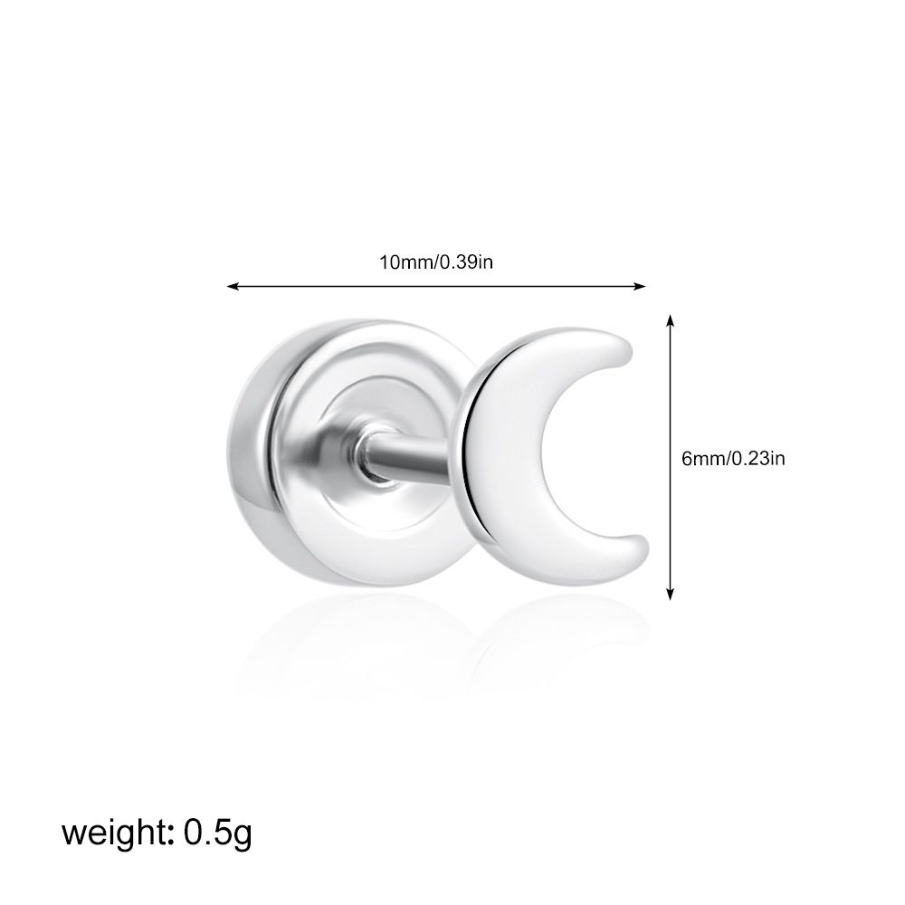 Women’s Jewelry Set Fashion Stainless Steel Piercing Single Ear Niche Versatile Zircon Ear Bone Nail Straight Rod Screw Ear Jewelry_ipsvogv.com