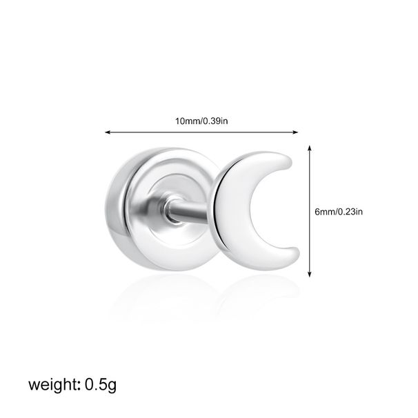 Women’s Jewelry Set Fashion Stainless Steel Piercing Single Ear Niche Versatile Zircon Ear Bone Nail Straight Rod Screw Ear Jewelry_ipsvogv.com
