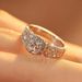 New lace square bag, stone ring, women's silver gold-plated, non fading high-end proposal engagement Mosang diamond ring_ipsvogv.com