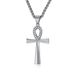 Jewelry stainless steel ankh cross necklace men's titanium steel pendant accessories jewelry_ipsvogv.com