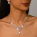 Women’s Jewelry Set Fashion Temperament Light Luxury Rhinestone Necklace Earrings Set Temperament Full Diamond Set Exquisite_ipsvogv.com
