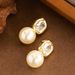 Small Niche Design, Irregular Sparkling Diamond Zircon Pearl Earrings, Feminine Temperament, Simple, Fashionable,_ipsvogv.com