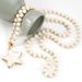 Cross Heart Shaped Five Pointed Star 8mm White Turquoise Turquoise Natural Semi Precious Stone Sweater Chain Necklace Female_ipsvogv.com