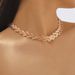 N11369 Baroque V-shaped Necklace Vintage Simple Metallic Clavicle Chain for Women_ipsvogv.com
