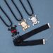 Personalized Punk Exaggerated Alloy Drip Oil Spider Bat Skull Pendant Halloween Necklace_ipsvogv.com