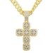 Hip Hop Full Diamond Cross Pendant Cuban Necklace Men's Cool and Dominant Personality Collar Chain Neckchain_ipsvogv.com