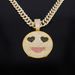 Unisex Men And Women's Smiley Face Heart Eyes Diamond Pendant Hip Hop Personality Rap Alloy Pendant_ipsvogv.com