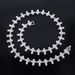Unisex Hot Selling Small Cross Diamond Cuban Chain Men's Necklace Cool Trendy Hip Hop Clavicle Chain Necklace Accessories_ipsvogv.com