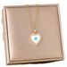 Heart Shaped Devil's Eye Necklace, Female Personality, Fashion Trend, Coldness Style, Zircon Pendant Jewelry_ipsvogv.com