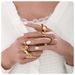 simple design personality hand jewelry stainless steel plated gold temperament smooth butterfly open ring female_ipsvogv.com
